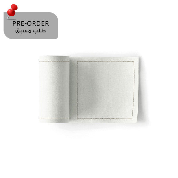 Pre-order Cream Napkin 11,7x11,7 Cotton 100%,Rolls 50 - مناديل سفرة قطنية 11,7×11,7 كريمي – 50 قطعة