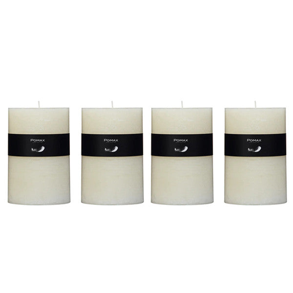 Set of 4 Candles 15cm, ivory color - 4 شمعة 15سم, لون العاج
