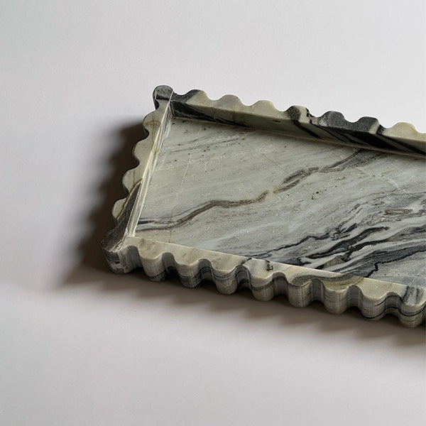 Waves Grey 16X40 cm - ويفز رخام رمادي- 16 سم × 40 سم