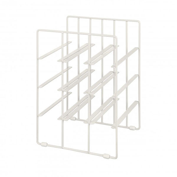 PILARE Wine 9 Bottle Storage Rack - Moonbeam Color - PILARE منظم مشروبات عدد 9 قاروره - لون أبيض دافيء
