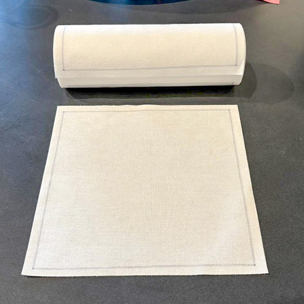 Amenities 25x25 Grey - فوط يد 25*25 سم كريمي ورمادي