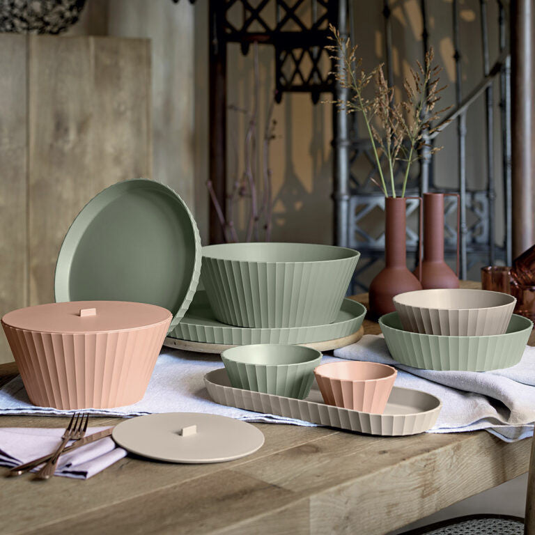 Large HERA Bowl , Moka Grey Color - وعاء HERA كبير , لون رمادي / بيج