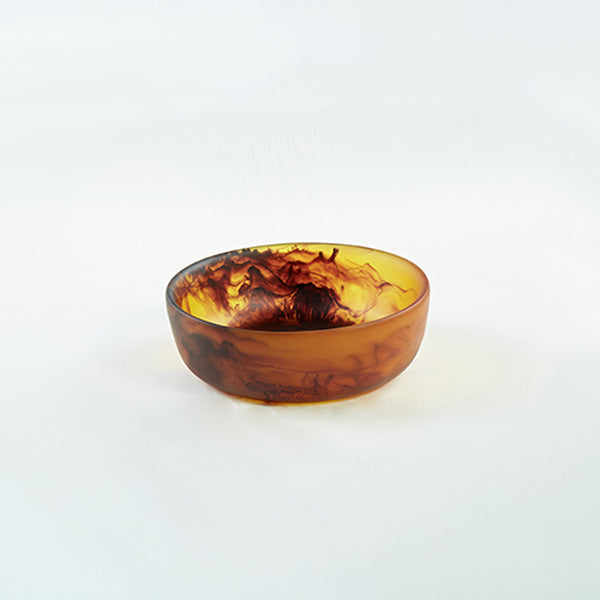 ROUND BOWL SMALL TURTOISE 9.25X9.25X3.3 CM - 9.25X9.25X3.3 CMوعاء دائري صغير بني