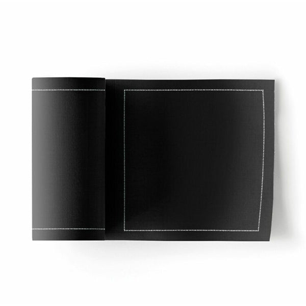 COCKTAIL NAPKIN PACK, 11 x 11 CM, Black - مناديل سفرة قطنية11x11سم 50قطعة , لون أسود
