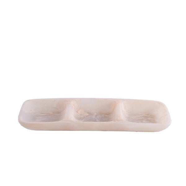 COMPARTMENT TRAY MEDIUM OFF WHITE - صينية متوسطة مقسمة 3 أقسام 36x14x4سم , لون أوف وايت