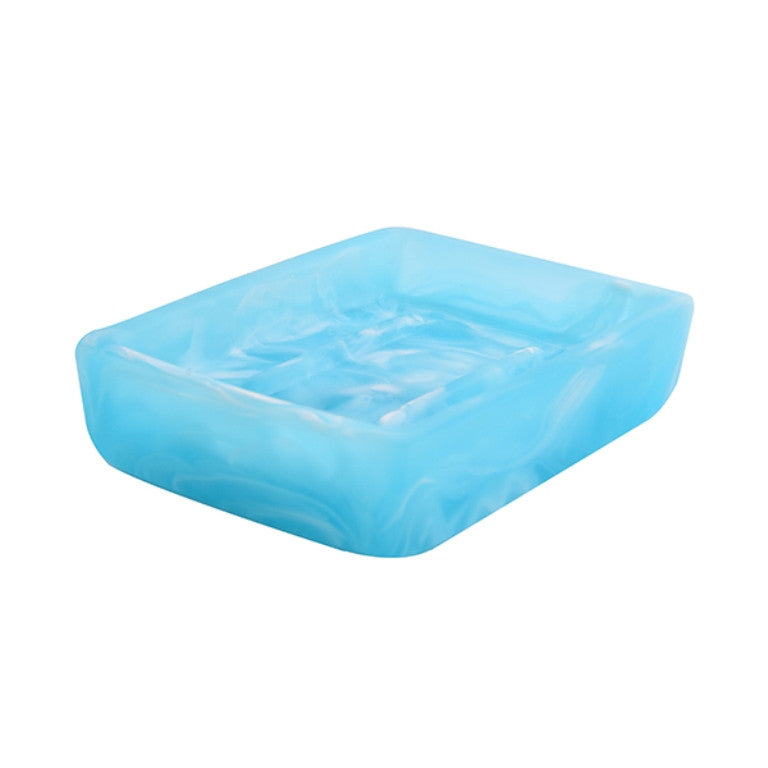 Soap Dish 12x10x5 cm, Aqua Color - صحن صابون , لون أزرق