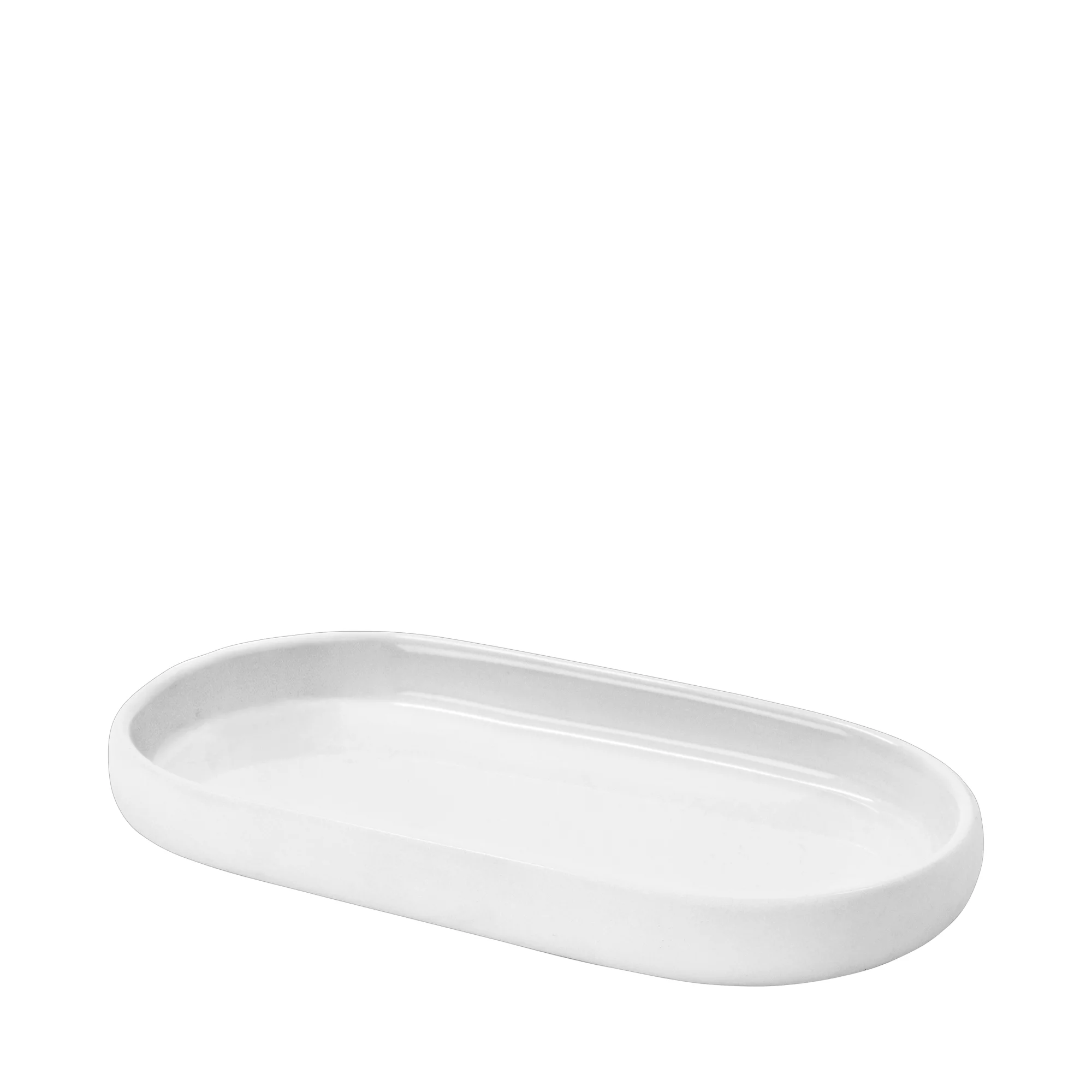 SONO Oval Tray , White Color - صينية SONO بيضاوية 19x10x2.5سم, لون أبيض