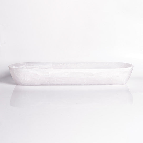 JUMBO BOAT BOWL WHITE 93x34x17CM CM - وعاء قارب أبيض جامبو 93x34x17 سم
