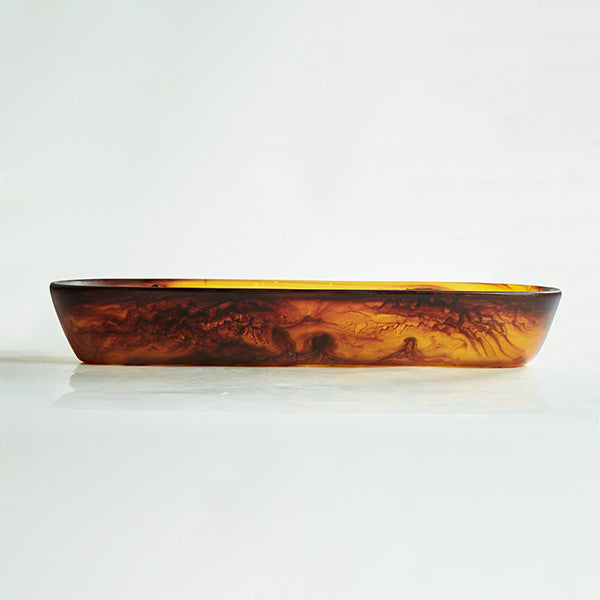 JUMBO BOAT BOWL TURTOISE 34X19 CM - وعاء قارب بني جامبو 34×19 سم