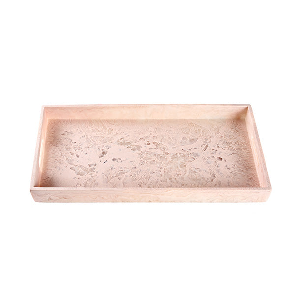 Beige , Large Rectangle Handled Tray - صينية كبيرة مستطيلة بمقبض, بيج