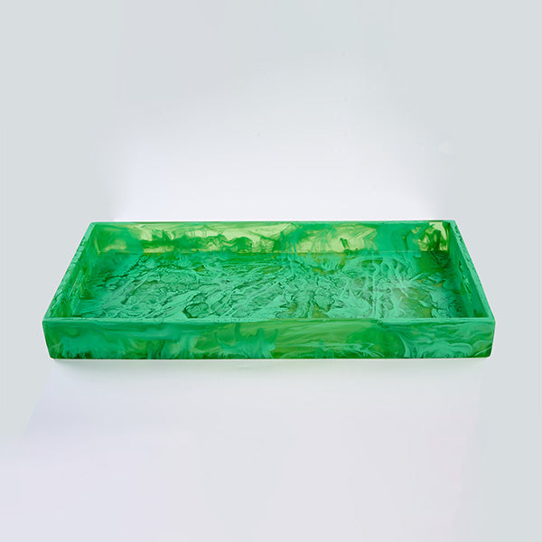 Peridot, Large Rectangle Handled Tray - صينية كبيرة مستطيلة بمقبض, أخضر
