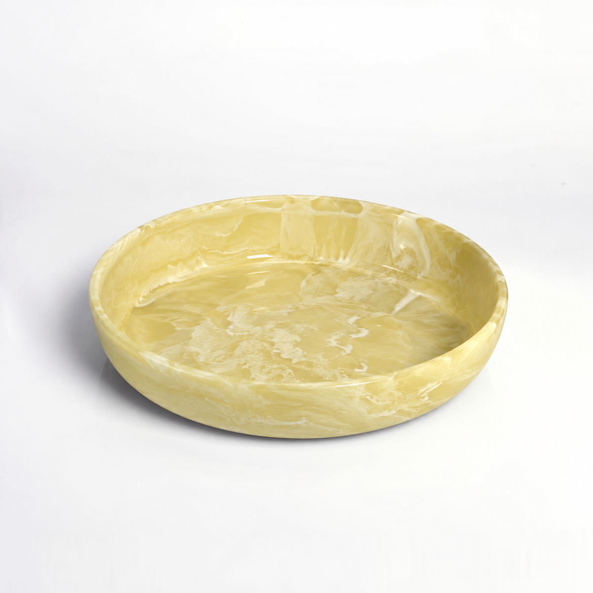Medium Round Platter , Yellow - طبق تقديم دائري متوسط , أصفر