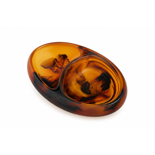 Split Bowl, Turtoise - وعاء مقسّم - بني