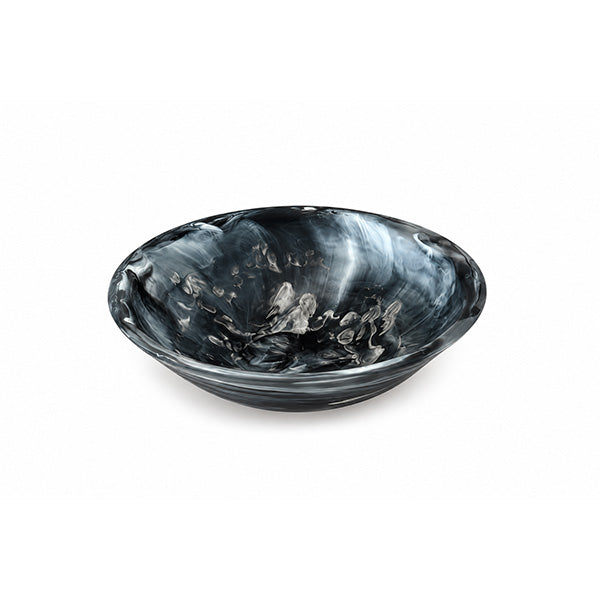 Small Resin Everyday Bowl, Black Swirl - وعاء ريزن صغير , أسود