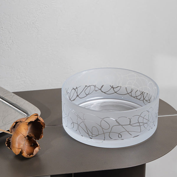 Abstract Small Bowl Glazed Satin 20 cm - وعاء صغير بنقش Abstract 20 سم