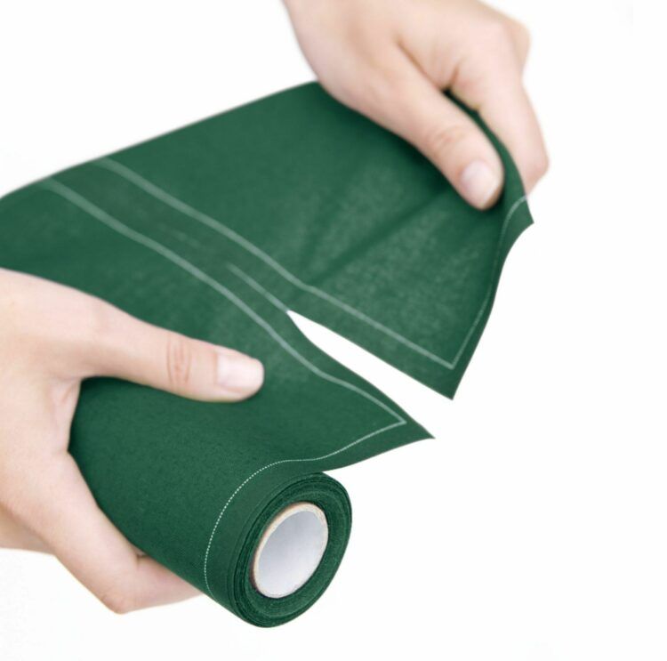 English green Placemat 48x32 100% Cotton, Rolls 12 - رول مفارش أطباق قطنية، 48 × 32 سم، أخضر