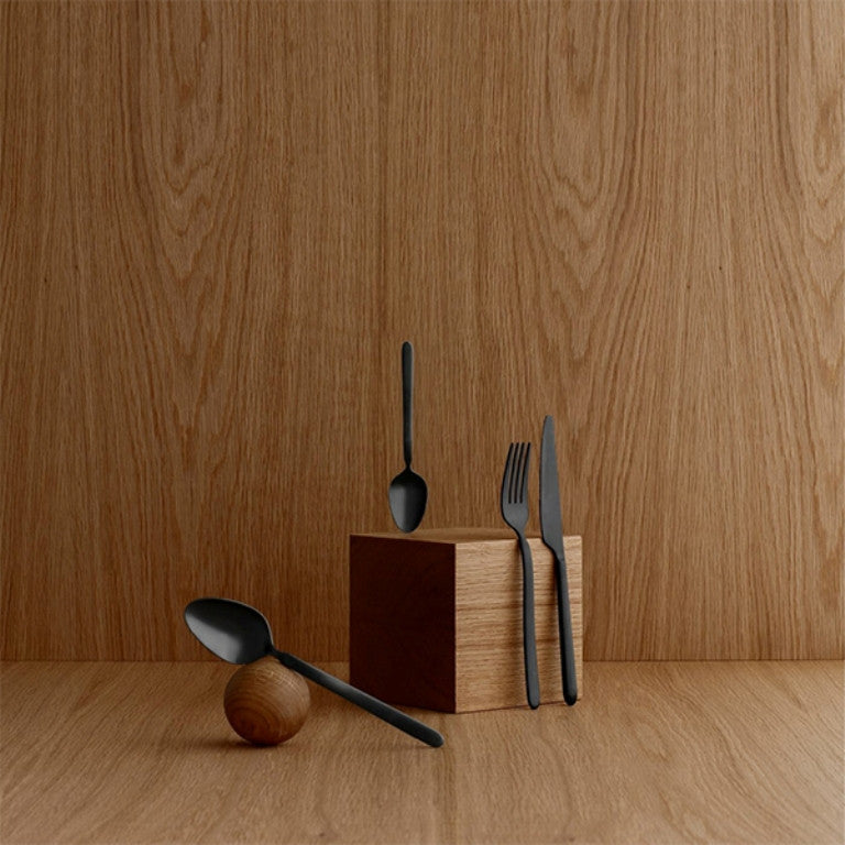 STELLA 16pcs of Cutlery Set , Black Color - طقم STELLA ادوات مائدة 16قطعة, لون اسود