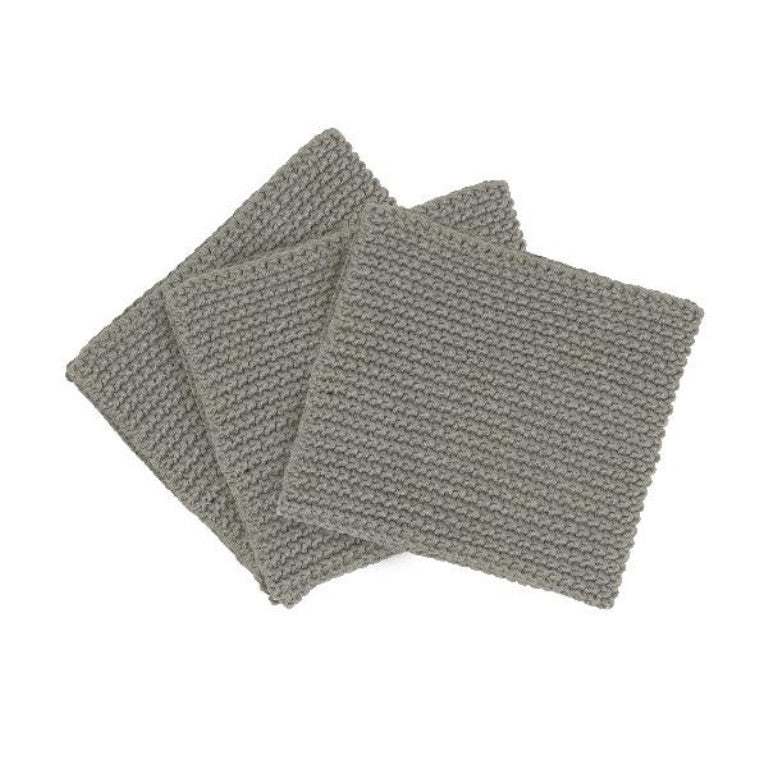 WIPE PERLA Set of 3 dishcloths, Elephant Skin Color - WIPE PERLA مجموعة 3 مناشف , لون بني /رمادي