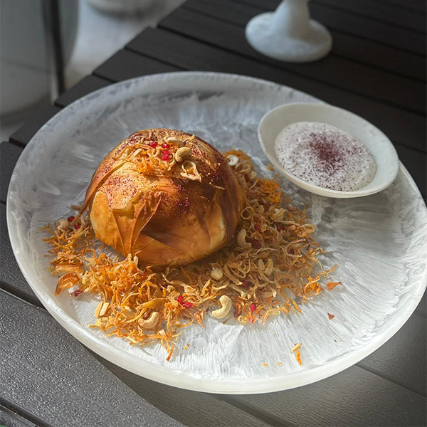 ROUND PLATTER LARGE WHITE 19.6X19.6X1.9 CM - طبق دائري كبير أبيض 19.6×19.6×1.9 سم