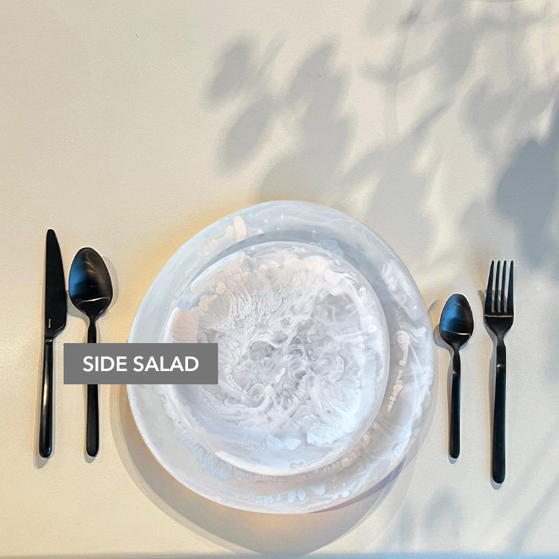 White swirl, Side Salad Single - طبق للسلطة جانبي,أبيض