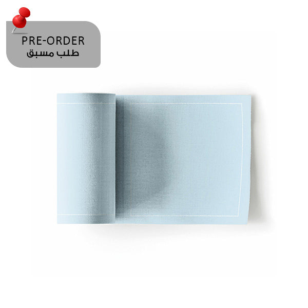 foggy blue Napkin 11,7x11,7 Cotton 100%,Rolls 50 - مناديل سفرة قطنية 11,7×11,7 أزرق – 50 قطعة