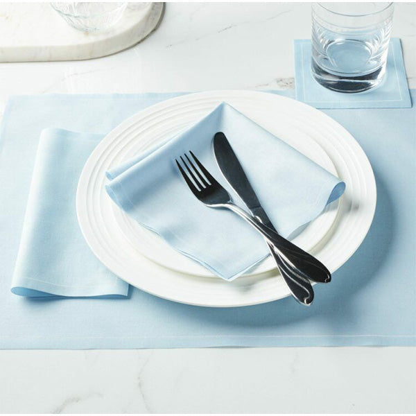 foggy blue Napkin 11,7x11,7 Cotton 100%,Rolls 50 - مناديل سفرة قطنية 11,7×11,7 أزرق – 50 قطعة