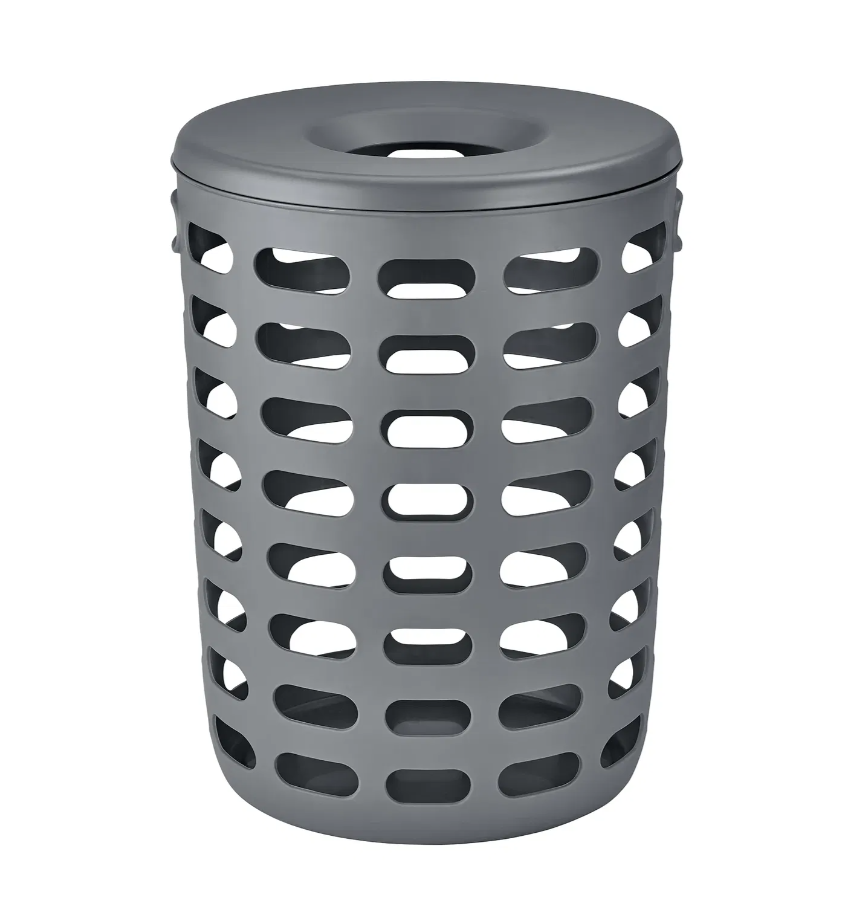 Laundry Basket - KORIE - Magnet - 40 X 40 X 54 CM - سله غسيل - رمادي غامق