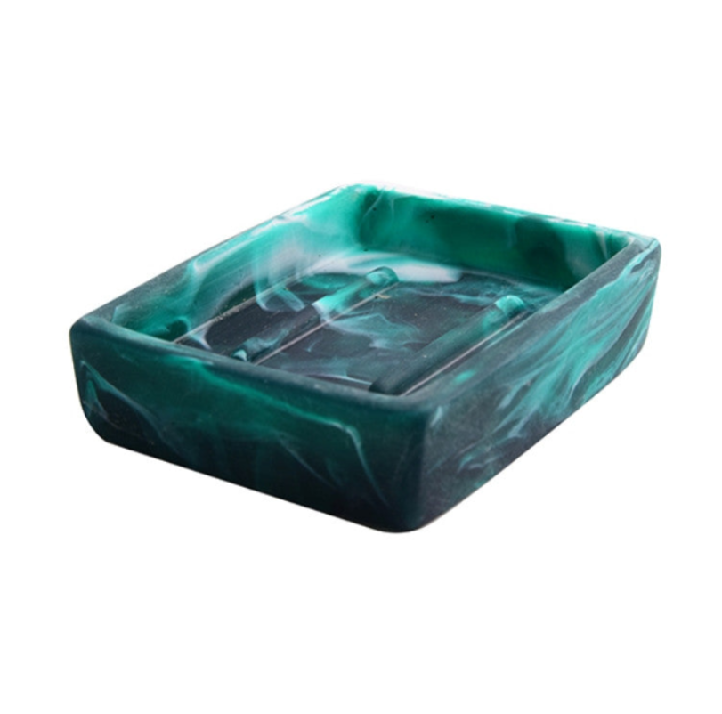 Soap Dish 12x10x5 cm, Emerald Color - صحن صابون , لون زمردي