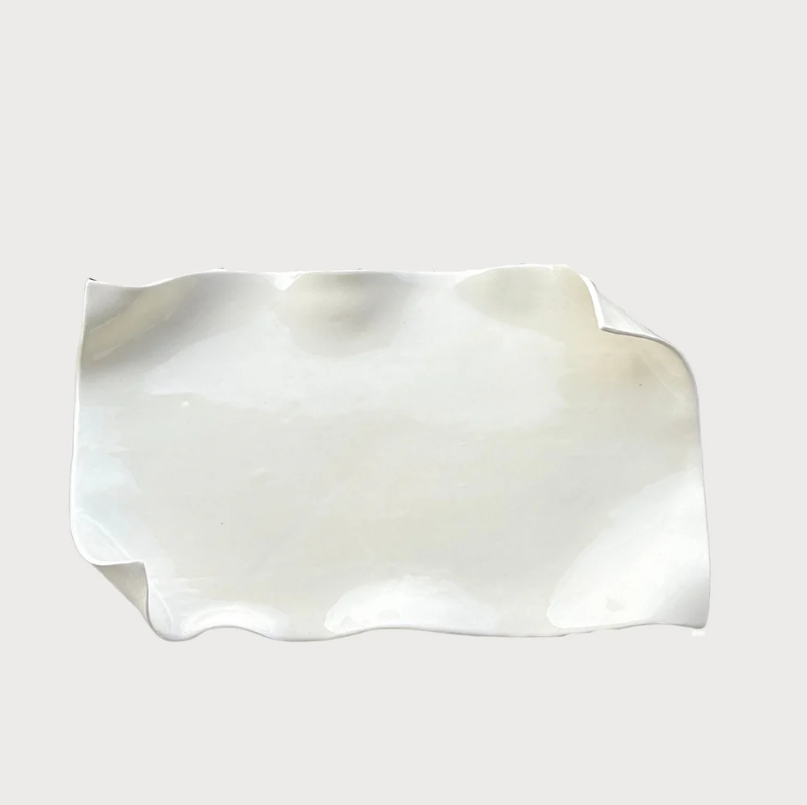 Tidal Tray - White - طبق تقديم مسطح , أبيض
