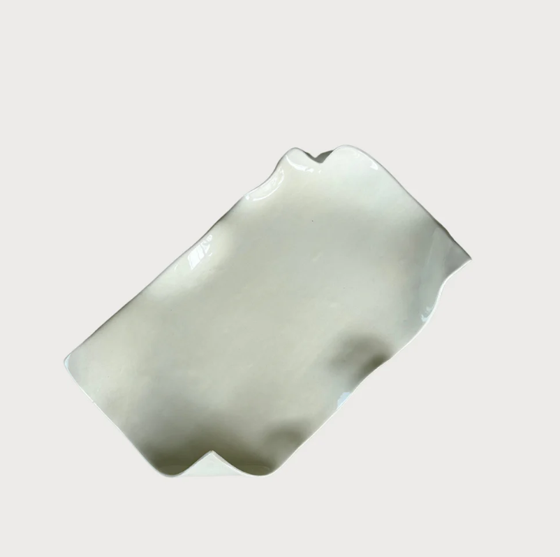 Tidal Tray - White - طبق تقديم مسطح , أبيض