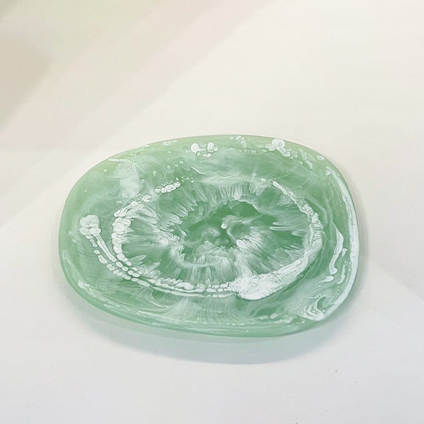ORGANIC PLATTER MEDIUM MINT 14.1X1.1 CM - 14.1X1.1 cm طبق وسط أخضر