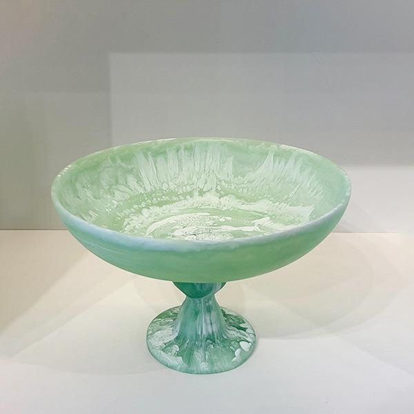 PEDESTAL BOWL MINT 40 CM -وعاء قاعدة أخضر 40 سم