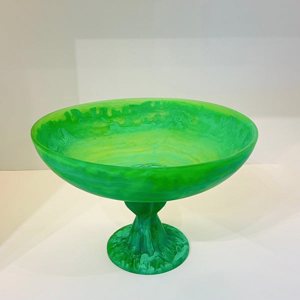 PEDESTAL BOWL PERIDOT 40 CM -وعاء قاعدة أخضر40 سم