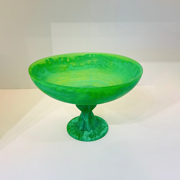 PEDESTAL BOWL PERIDOT 30 CM -وعاء قاعدة أخضر30 سم
