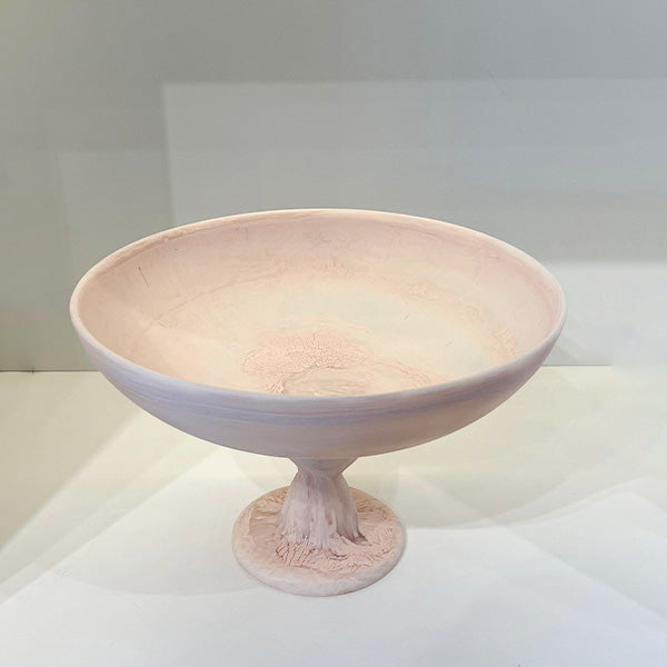 PEDESTAL BOWL Beige 40 CM -وعاء قاعدة بيج 40 سم