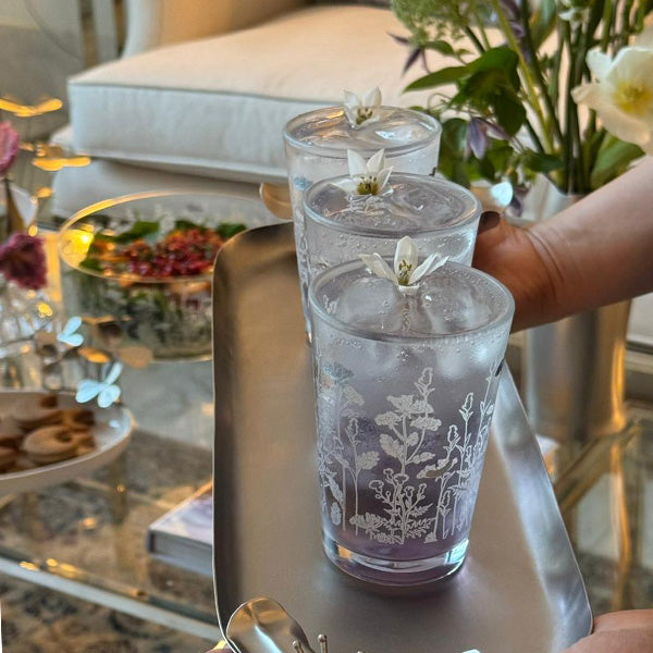 OVAL TRAY WITH SHEET & CAST FLOWER - صينية بيضاوية مزخرفة بزهور