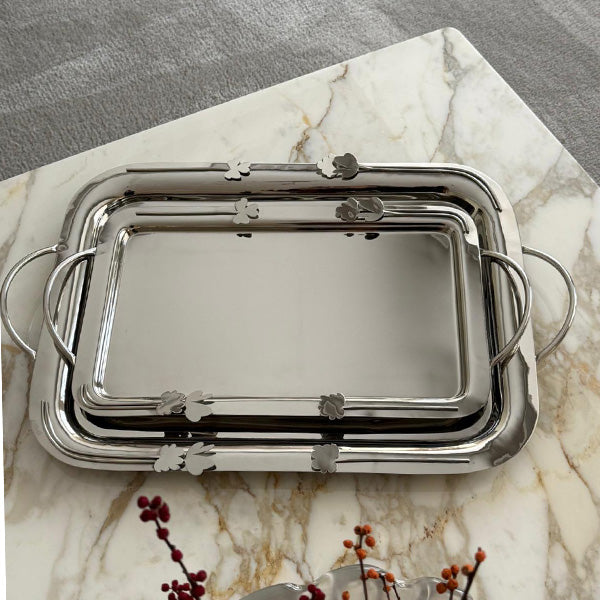 Botanical Large Rectangular Tray with Handle - سم (47x29.5) صينية مستطيلة بمقبض كبيرة