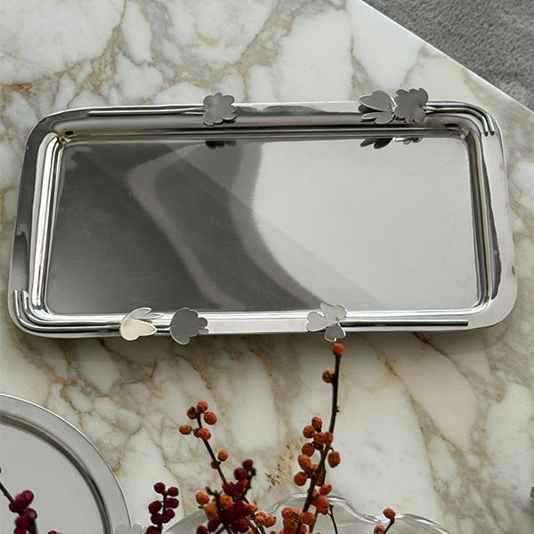 Botanical Rectangular Tray With Acrylic Insert - صينيه مستطيله مع قاعده اكريلك للحمايه