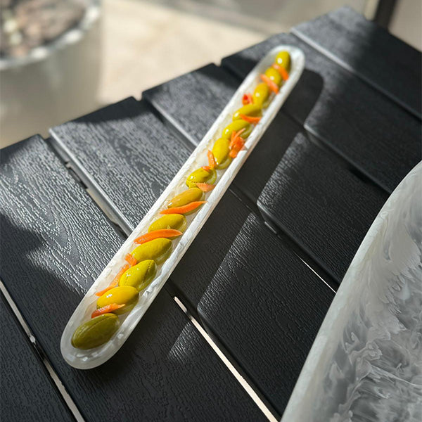 OLIVE TRAY WHITE 1.5 X 15.75 CM - صينية زيتون لون أبيض 1.5×15.75 سم