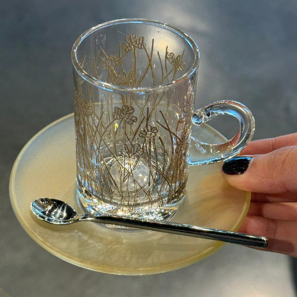 10 pcs Spoon Round Handle - طقم 10 ملاعق بمقبض دائري flying gold