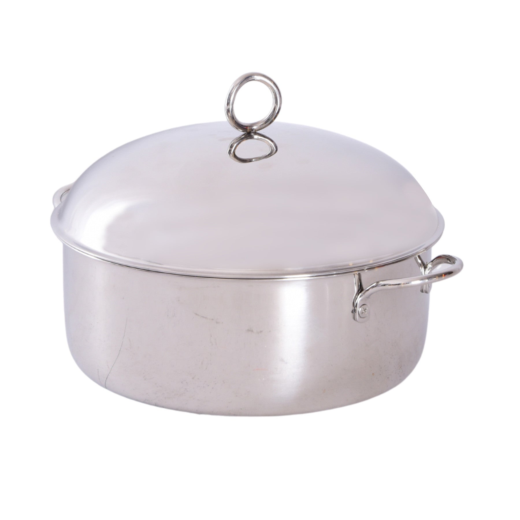 Large Casserole, Silver Color - قدر كبير مع غطاء , لون فضي