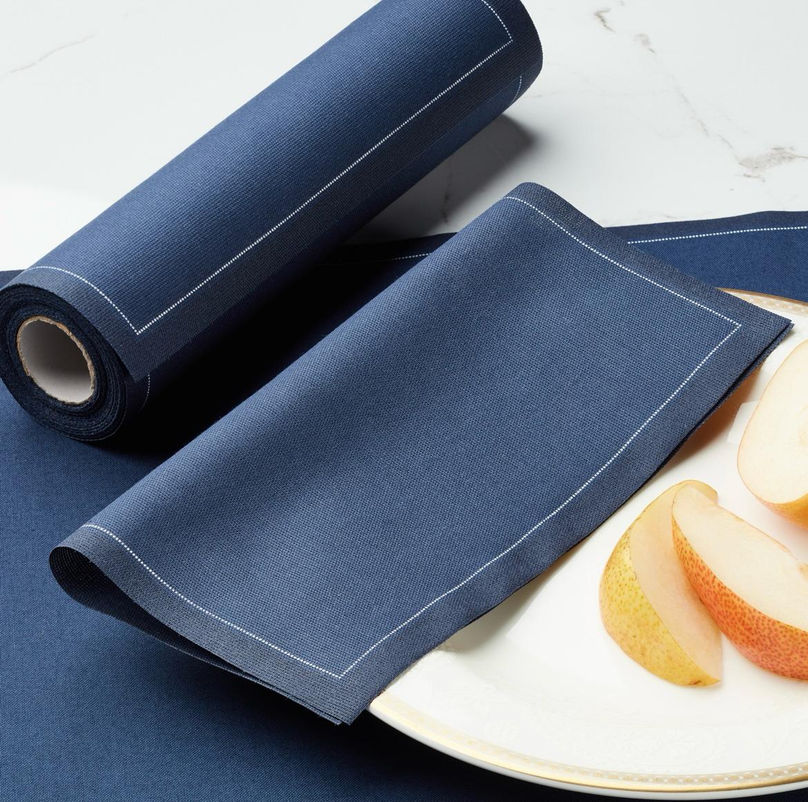 COTTON LUNCH NAPKIN , 20 x 20 CM, PETROL BLUE_ مناديل غداء قطن، 20 × 20 سم، أزرق بترولي_