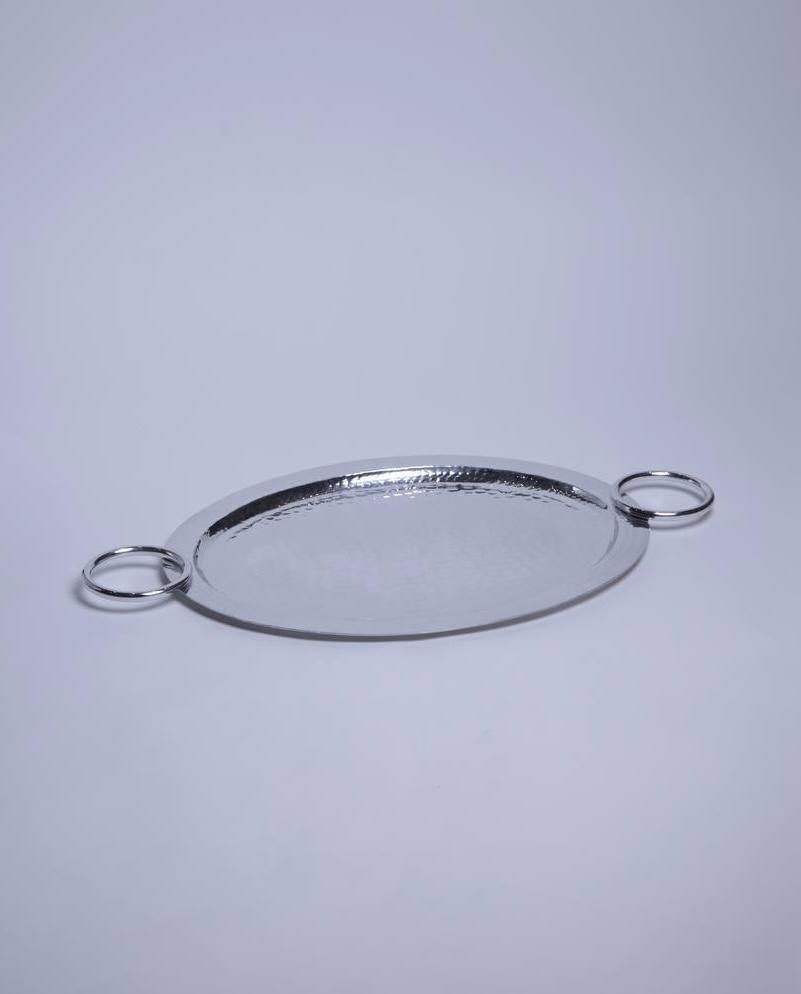 Metal Oval Tray - صينية معدنية بيضاوية