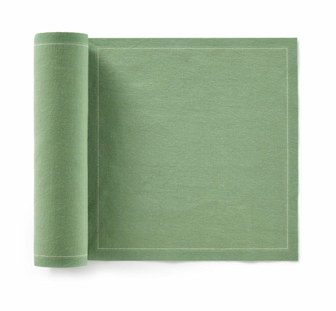 COTTON LUNCH NAPKIN , 20 x 20 CM, EUCALYPTUS GREEN _ مناديل غداء قطن ، 20 × 20 سم، أخضر_