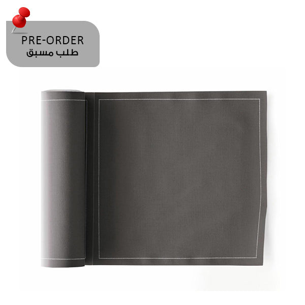 Anthracite grey Napkin 20x20,4 100% Cotton,Rolls 25 - مناديل سفرة قطنية 20×20.4 رمادي– 25 قطعة