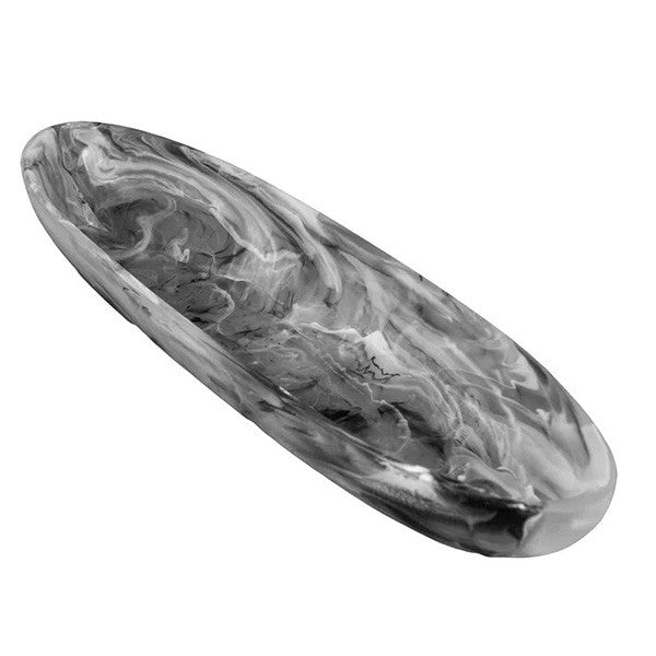 Medium Boat Bowl 45x11x6cm, Black Color - وعاء تقديم طويل 45x11x6سم, لون أسود