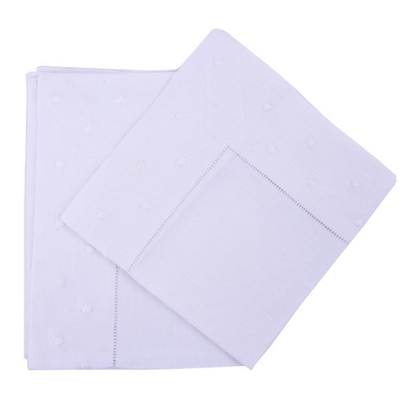 Table linen Bundle 2pcs, Polka Dots - مفارش سفرة كتان 2 قطعة , منقط
