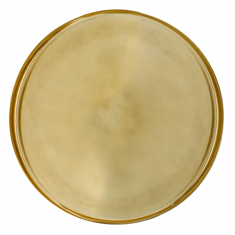 Sagafryd Tray 50xh2.5cm, Gold Color - صينية مستديرة 50xh2.5سم, لون ذهبي