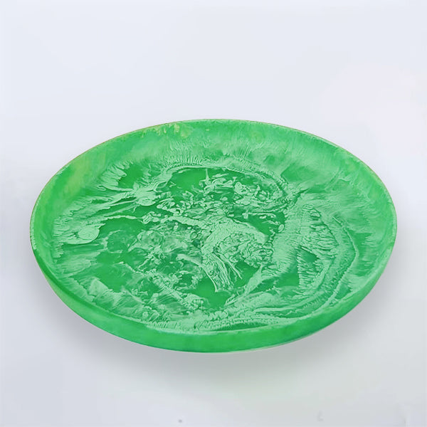 ROUND PLATTER LARGE PERIDOT 19.6X19.6X1.9 CM - طبق دائري كبير أخضر 19.6×19.6×1.9 سم