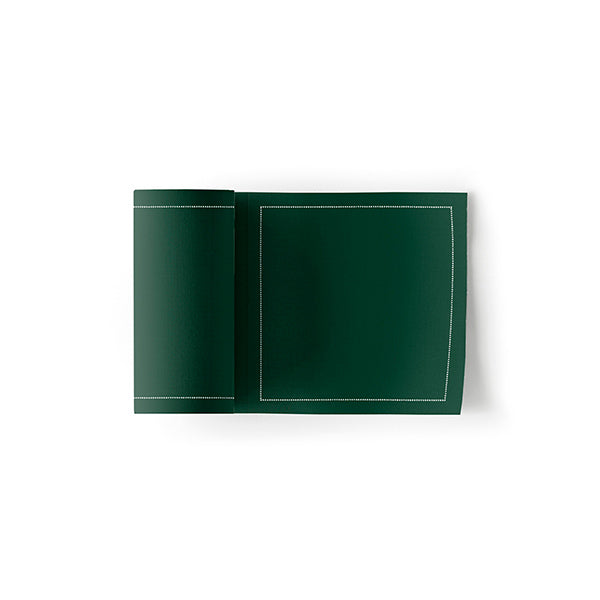 English green Napkin 11,7x11,7 100% Cotton, Rolls 50 - مناديل سفرة قطنية 11,7×11,7 اخضر– 50 قطعة